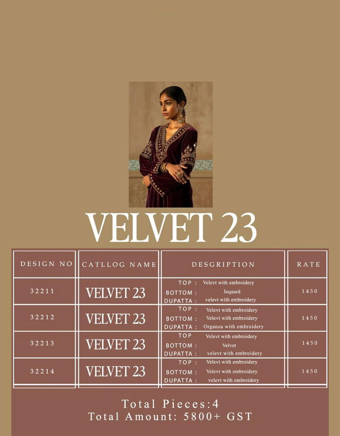 Deepsy Velvet 23 Velvet Embroidery Wedding Salwar Suits
